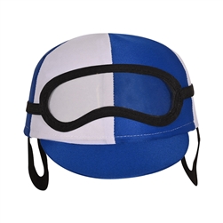 Jockey Novelty Helmet - Blue and White Fabric