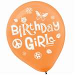 Hippie Chick 12 inch Latex Balloons