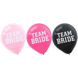 Team Bride Latex Balloons