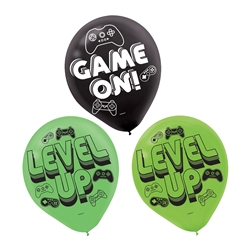 Level Up Latex Balloons - 6 Count