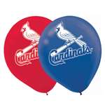 Cardinals Latex Balloons - 6 Pack