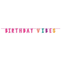 Young And Fab Birthday Vibes Letter Banner