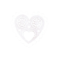 White Heart Doilies 6 inches