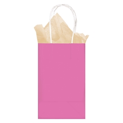 Bright Pink Small Kraft Bag