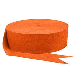Orange 500 Feet Crepe Paper Streamer