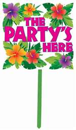 Summer Party's Here Lawn Sign