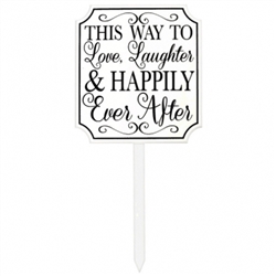 This Way To Happily Ever After Lawn Sign