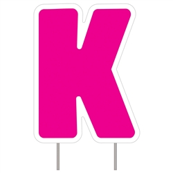 Letter K - Pink Yard Sign