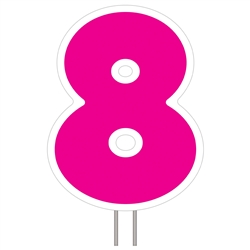 Number 8 - Pink Yard Sign 25