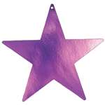 Purple Foil Star Cutout - 5 inch