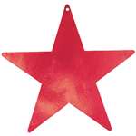 Red Foil Stars Cutouts - 12 inch