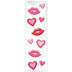 Lips And Hearts Gel Clings