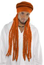 Orange Dread Cap Wig