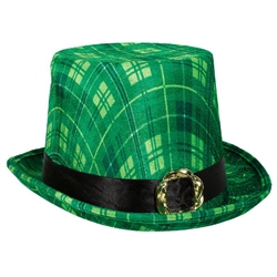 St. Patrick's Day Plaid Top Hat