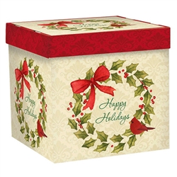 CHRISTMAS CARDINAL SMALL POP UP GIFT BOX