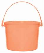 Plastic Bucket With Handle - Orange Peel