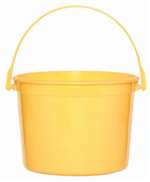 Plastic Bucket With Handle - Yellow Sunshine