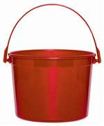 Plastic Bucket With Handle - Apple Red