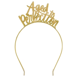 Aged To Perfection Gold Metal Headband