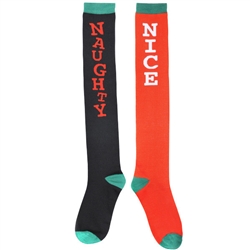 Naughty & Nice Knee Socks One Size Fits Most