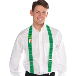 St. Patrick's Day Suspenders with Buttons