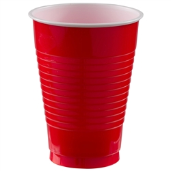 Red 12 Oz Plastic Cups - 20 Count