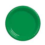 Green Dessert Plastic Plates 7in. -20 Ct