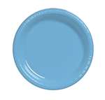Pastel Blue Dessert Plastic Plates 7in. -20 Ct