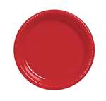 Red Dessert Plastic Plates 7in. -20 Ct