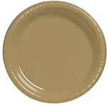 Gold Dinner Plastic Plates 10.25in.-20 Ct