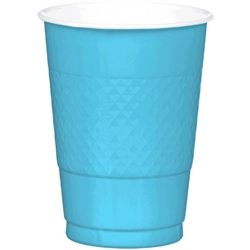 Caribbean Blue 16 oz Plastic Cups
