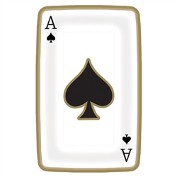 Casino Playing Card Shaped Plates, 9"