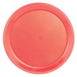 Pantoneâ„¢ Living Coral Plastic Round 16in Platter