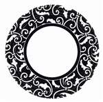 Ornamental Scrool Black 9in Plates