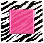Zebra Party 10in Square Plates