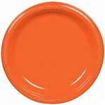 Orange 7  Plastic Plate Party Pack - 50Ct