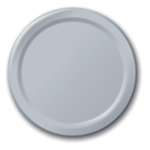 Silver Dessert Paper Plates 6.75in - Count