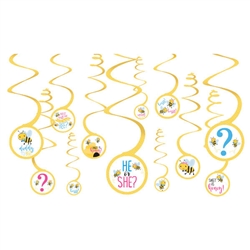 WHAT WILL IT BEE SPIRAL DECORATIONS