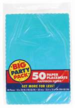 Caribbean Blue Paper Placemats 50 Count