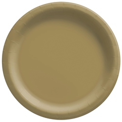 Gold Dinner Paper Plates 10" - 20 CT