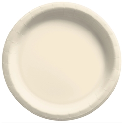 Ivory Vanilla Cream 10" Paper Plates - 20 Count