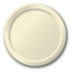 Ivory Dinner Paper Plates 10.5in -20 CT