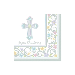 Blessed Day Christening Luncheon Napkin