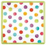 Watercolor Dots 10in. Square Plates