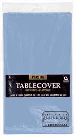 Pastel Blue Banquet Tablecover Plastic-54 X108