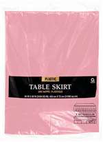 New Pink Tableskirt Plastic