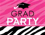 Zebra Party Grad Invitations
