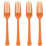 Orange Heavy Weight Plastic Forks - 50 Count