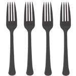 Black Plastic Heavyweight Forks - 50 Count
