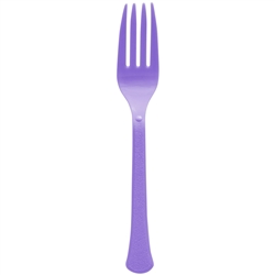 New Purple Heavy Weight Plastic Forks - 50 Count
